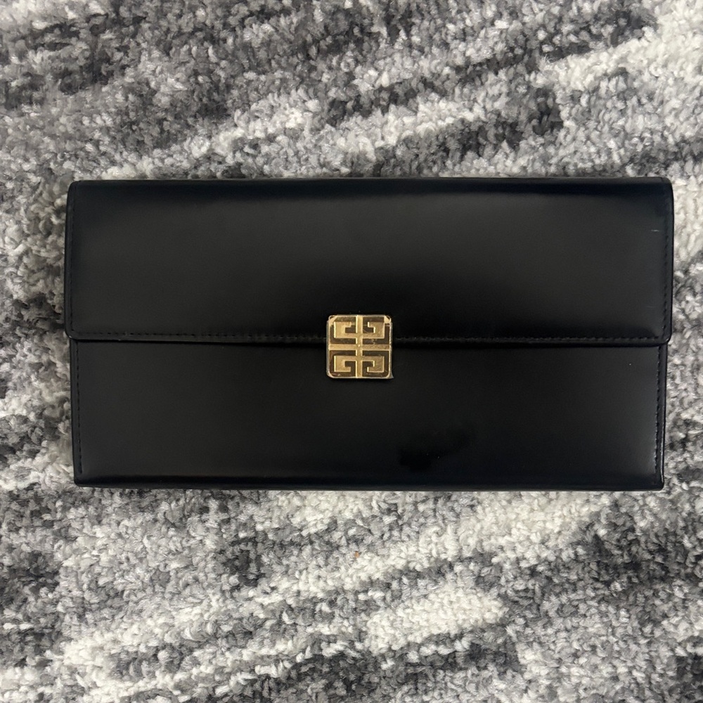 Givenchy Black Belt with Gold Buckle